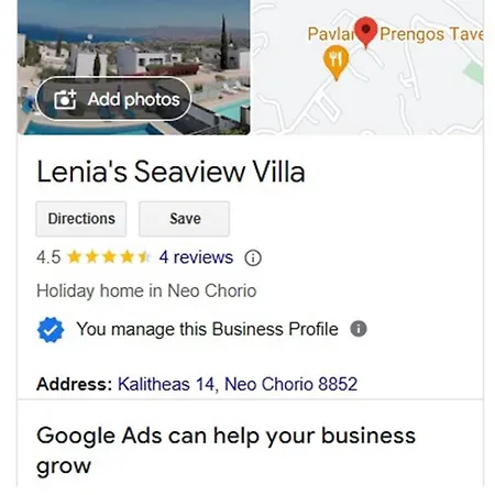 Villa Lenia's Sea View Neo Chorio